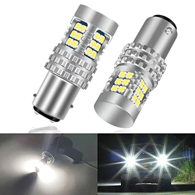 Image of UPXSXT 2Pcs 1157 BAY15D P21/5w Brake Light Bulb, 12 24V 24SMD White Led Bulb Super Bright Waterproof for Daytime Running Light, Tail