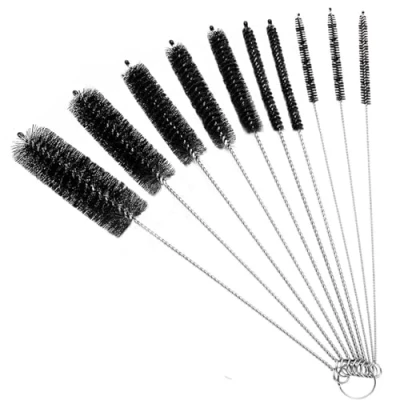 Image of Straw Cleaner, 10 PCS Nylon Cleaner Pipe Brushes for Washing Narrow Neck Water Bottles Jars Teapot Spout (Black)
