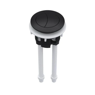 Image of nuie CPB401 Accessory Modern Bathroom Round Toilet Cistern Dual Flush Push Button, Matt Black