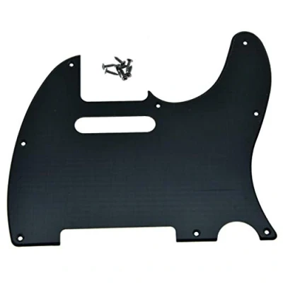 Image of KAISH 8 Hole Tele Guitar Pickguard TL Pick Guard Scratch Plate for USA/Mexico Telecaster/Tele Matte Black 1 Ply
