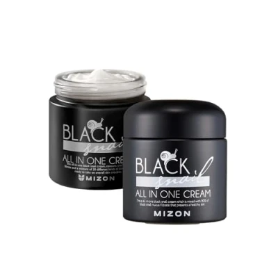 Image of [MIZON] Black Snail ALL IN ONE Cream (75ml) Korean skincare Premium Repair Intensive Care Mucin &amp; Plant Extracts Anti aging