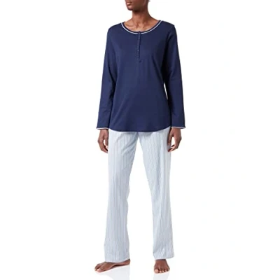 Image of Calida Women&#039;s Sweet Dreams Pyjama Set, Blue (Peacoat 488), S