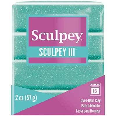 Image of Sculpey Polymer Clay 2OZ Turq GLTTR, Turquoise Glitter
