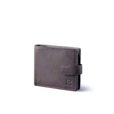 Image of Burneside Real Leather Wallet in Brown with Gift Box