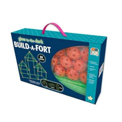 Image of Buddy &amp; Barney Glow in the Dark Build a Fort Set, Children&#039;s Play Structure, Den Building Gifts, Tent, Indoor and Outdoor Toys