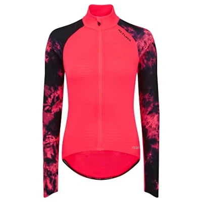 Image of Altura Womens Icon Long Sleeve Windproof Reflective Thermal Cycling Jersey Pink Mix 16