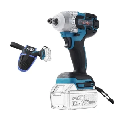 Image of KATSU FIT BAT Cordless Brushless Impact Wrench, 21V/18V Motor 1/2 Inch 330Nm with Carrying Pouch and 2 Adpators, Without Battery or Charger 102478