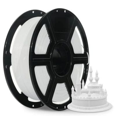 Image of FLASHFORGE ABS PRO 3D Printer Filament, Tough and Heat Resistant Filaments, 1kg Spool(2.2lbs), Dimensional Accuracy +/ 0.02 mm, Strong Durable Consumables (White)