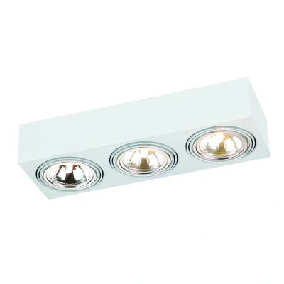 Image of Rodos Triple Surface Mounted Downlight White Structure