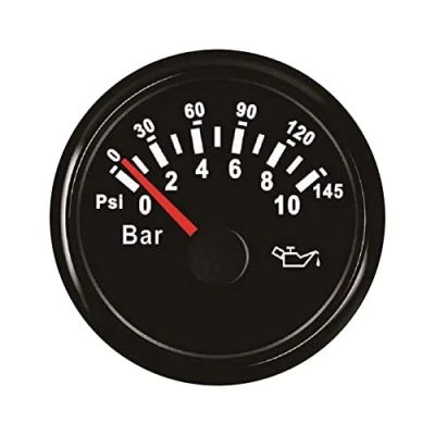 Image of ELING Oil Pressure Gauge Meter 0 10bar 145Psi 52mm(2&quot;) 12V/24V With Backlight