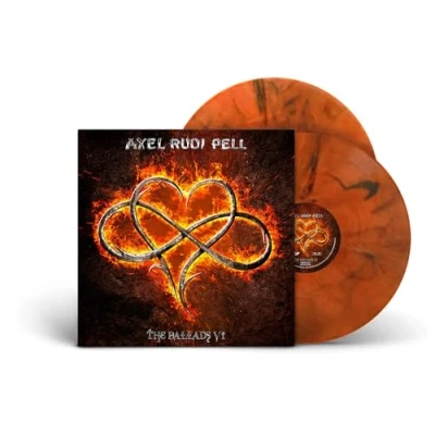 Image of Axel Rudi Pell The Ballads VI Orange &amp; Black Marbled vinyl Sealed 2017 German 2 LP set SPV2477712LP