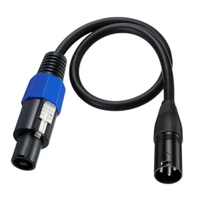 Image of Halokny Speakon to XLR Speaker Cable, 3 Pin Male Audio Adapter for DJ/PA Cord with Twist Lock (Speakon 50cm/1.6Feet)