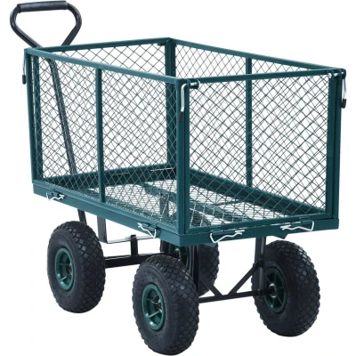 Image of vidaXL Garden Hand Trolley Green 350 kg