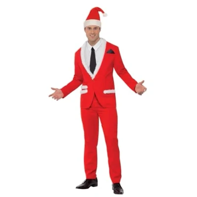 Image of Smiffys Santa Cool Costume, M Size 38 inch 40 inch, Red
