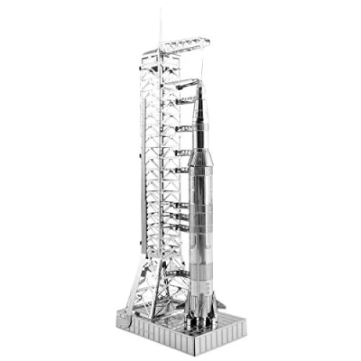 Image of Metal Earth Fascinations Apollo Saturn V with Gantry 3D Model Kit