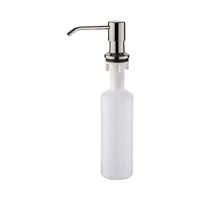 Image of Ibergrif M34027A Sink Dispenser Pump, Kitchen Soap Built in 400ml Liquid, 360 Rotation Nozzle, for Bathroom and Dish Lotion Sink, Stainless Steel, Grey
