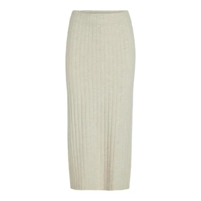Image of Vila Women&#039;s Vimiraz Rib Knit Skirt/Bf, Birch, L