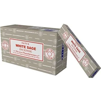 Image of Satya Nag Champa White Sage incense sticks 12packs x 15grams by