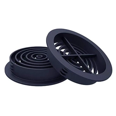 Image of 25 Number Anthracite Grey 70mm Plastic Round Soffit Air Vents/Upvc Push in Roof Disc/Fascia
