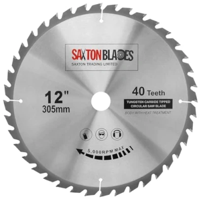 Image of TCT30540T Saxton TCT Circular Wood Saw Blade 305mm x 30mm Bore 40T for Bosch Makita Dewalt