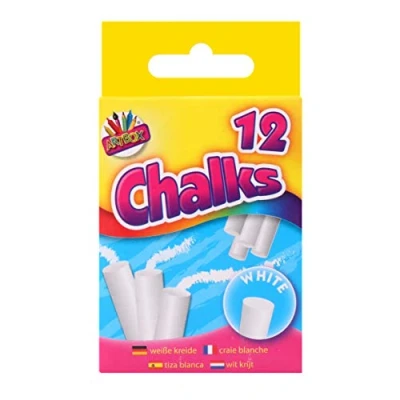 Image of THE ART BOXARTBOX Chalks in Hanging Box White (Pack of 12), 1208