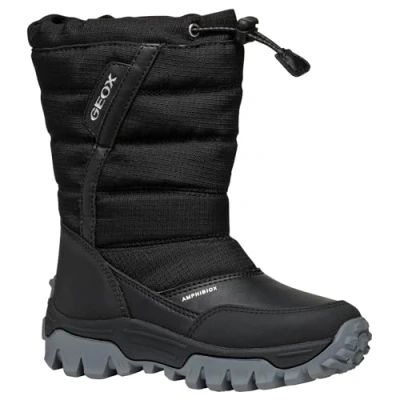 Image of Geox Himalaya BOY ABX Winter boots for kids, Size: 11K, Black Synthetics/textile