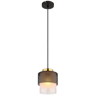 Image of Globo Olga pendant light, Ø 18 cm, black, metal/glass