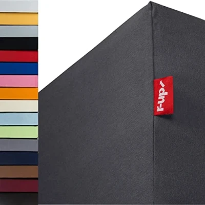 Image of r up Best fitted sheet 140 x 200 160 220 cm to 35 height, many colours, 95% cotton, 5% elastane, 230 g/m�, Oeko Tex, stress , even at width (apricot)
