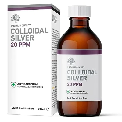 Image of Nature&#039;s Greatest Secret Premium Quality Antibacterial 20ppm Colloidal Silver Bottle 300ml