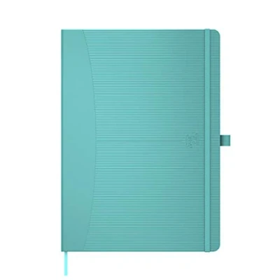 Image of Oxford Signature A5 Hardback Cover Casebound Journal Notebook Ruled 160 Pages, Teal, Scribzee Compatible
