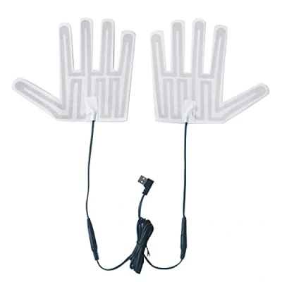 Image of Pair USB Heating Mat for Ski Gloves 5V Electric Film Heater Heated Pad