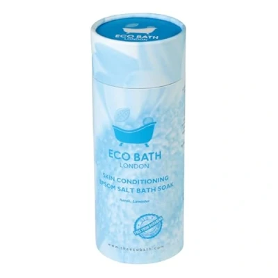 Image of Eco Bath London Skin Conditioning Epsom Salt Soak Tube 1kg, Magnesium Salts Infused with Neroli and Lavender Essential Oils, for Care Relaxation