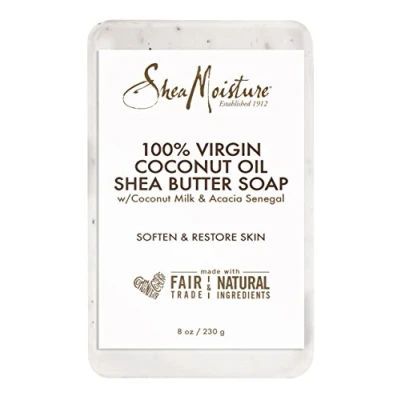 Image of 100% Virgin Coconut Oil Shea Butter Soap by Moisture for Unisex 8 oz Bar