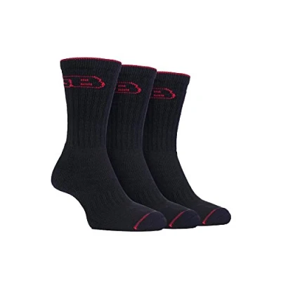 Image of Storm Bloc 3 Pack Mens Padded Sole Breathable Cotton Rich Summer Hiking/Work Socks for Boots (6 11 uk, SBMS001BLK)
