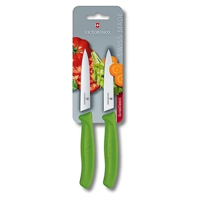 Image of Victorinox Swiss Classic Green Paring Knife Combination Twin Pack