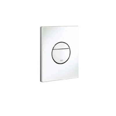 Image of GROHE Sail Flush Plate for Concealed Gd2 Cisterns, Water Saving, Dual with Start and Stop Activation, Easy to Install, Alpine White. 38965SH0