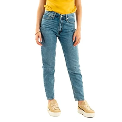 Image of Levi&#039;s 80&#039;S MOM Jeans Tapered Fit, Women&#039;s, Size: 24x30, medium indigo worn in