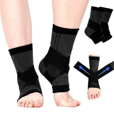 Image of UZSUZZ Ankle Support Brace, 1 Pair for Sprained Ankle, Plantar Fasciitis Socks Strap, Heel Protector Wrap Tendonitis, Arthritis Pain Relief, Sport, Women &amp; Men