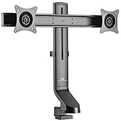 Image of Maclean MC 854 For 2 Monitors Screens Mount Desk With Computer Bracket 17 to 27 &quot;VESA 75x75 100x100 8kg (For Screens)