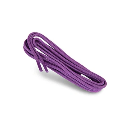 Image of Kaps Waxed Round Shoelaces 100% Natural Cotton Stylish For Dress and Casual Shoes Made in Europe (90 cm 36 inch 5 to 6 eyelet pairs / 92 Purple)