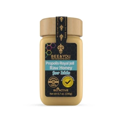 Image of BEE &amp; YOU Propolis, Royal Jelly, Raw Honey for Kids Formulated to Support Kid&#039;s Immune System 100% Natural and Free of Chemicals,Colors, GMO&#039;s, Gluten Soy No Hidden Ingredients Tastes Great