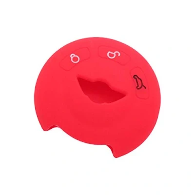 Image of BROVACS Silicone Cover Protector Case Holder Skin Jacket Compatible with MINI Cooper 3 Button Round Smart Remote Key Fob CV9905 Red
