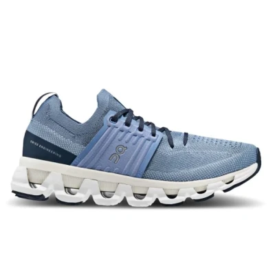 Image of On Cloudswift 3 Women&#039;s Running Shoes Size 4.5 Blue Lightweight Performance Footwear