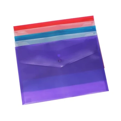 Image of Cathedral Products Pack of 5 Assorted Colour Polypropylene Document Wallets