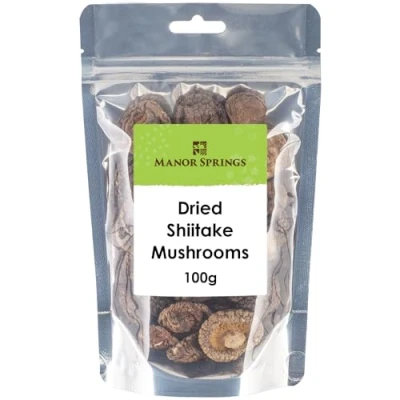 Image of Dried Whole Shiitake Mushrooms 100g by Manor Springs