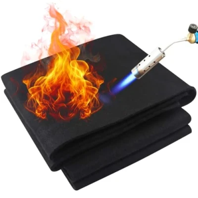 Image of Nicoman Welding Blanket Fireproof Mat, Carbon Felt High Temper Fire Proof Insulation Pad up to 1800F/2000C Heat Resistant Material Flame for Grill Stove Pit Soldering Welders Plumbers