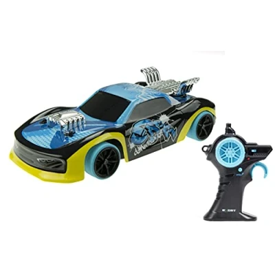 Image of Exost 20628 Xmoke Vehicle with Real High Speed Stunt Remote Control 2HGhz Black and Blue Kids 5 14 Years Uses Water Vapour to Create Safe Smoke Effect Ultimate Best Ever RC Car, Colourful