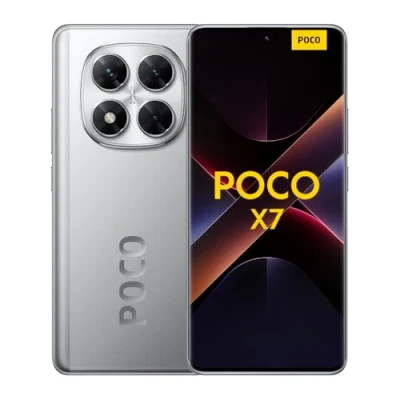 Image of Xiaomi POCO X7 smartphone, 12+512GB, Silver, 50MP main camera with OIS, 5110mAh battery, IP68 (no charger included), 2 year Warranty