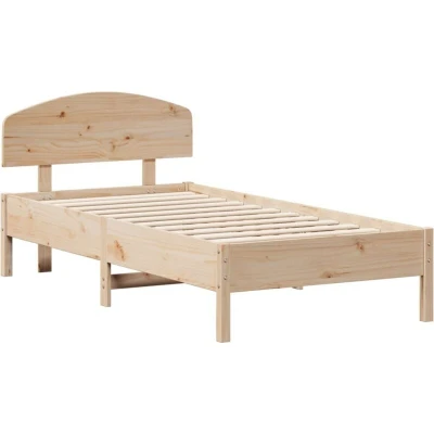 Image of vidaXL Bed Frame without Mattress 75x190 cm Small Single Solid Wood Pine