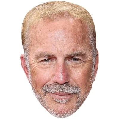 Image of Kevin Costner (Moustache) Celebrity Mask, Flat Card Face, Fancy Dress Mask
